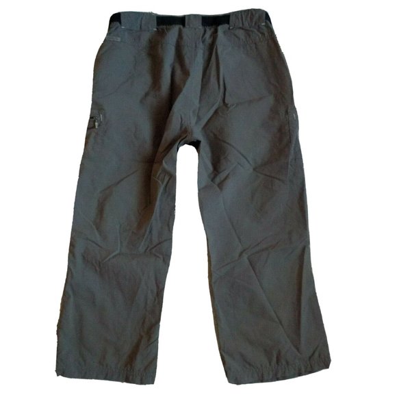 Columbia Omni Shade Capris Belted Gusseted 100% Nylon Taupe Womens (30 x 22) - Picture 2 of 4